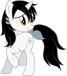 Size: 1284x1458 | Tagged: safe, artist:chipmagnum, oc, oc:silver peace, species:pony, species:unicorn, female, mare, simple background, solo, transparent background