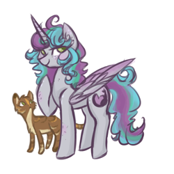 Size: 800x800 | Tagged: safe, artist:hippykat13, oc, oc:kitty sweet, species:alicorn, species:pony, alicorn oc, alicornified, calico, cat, colored wings, colored wingtips, cute, freckles, horn, joke, long hair, pet, power-up, race swap, wings