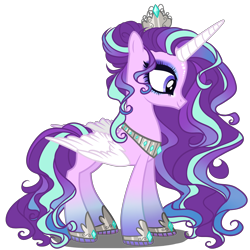Size: 4700x4700 | Tagged: safe, artist:gihhbloonde, character:starlight glimmer, species:alicorn, species:pony, alicornified, female, mare, next generation, race swap, redesign, simple background, solo, starlicorn, transparent background, xk-class end-of-the-world scenario