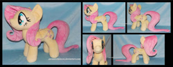 Size: 1600x624 | Tagged: safe, artist:peruserofpieces, character:fluttershy, species:pegasus, species:pony, female, folded wings, front view, irl, mare, photo, plushie, profile, solo, toy, wings