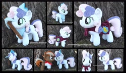 Size: 4530x2625 | Tagged: safe, artist:peruserofpieces, character:button mash, character:sweetie belle, species:earth pony, species:pegasus, species:pony, species:unicorn, accessories, bandana, boop, cape, clothing, cmc cape, colt, crest, crown, cutie mark crusaders patch, don't mine at night, female, filly, front view, horn, jewelry, male, missing accessory, mouth hold, noseboop, pickaxe, plushie, profile, regalia, shipping, shirt, straight, sweetiemash, tiara, toy