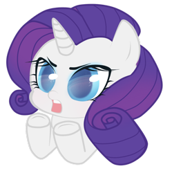 Size: 892x896 | Tagged: safe, artist:aisuroma, character:rarity, chibi, female, solo, sparkles