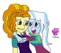 Size: 955x837 | Tagged: safe, artist:resotii, character:adagio dazzle, character:trixie, ship:triagio, my little pony:equestria girls, female, lesbian, shipping
