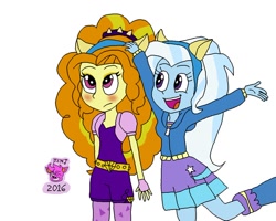 Size: 1000x799 | Tagged: safe, artist:resotii, character:adagio dazzle, character:trixie, ship:triagio, my little pony:equestria girls, female, lesbian, shipping