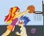 Size: 992x806 | Tagged: safe, artist:resotii, character:flash sentry, character:sunset shimmer, ship:flashimmer, my little pony:equestria girls, basketball, blushing, breasts, deviantart watermark, eyes on the prize, female, male, obtrusive watermark, shipping, sports, straight, watermark