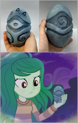 Size: 1000x1563 | Tagged: safe, artist:fromamida, character:wallflower blush, equestria girls:forgotten friendship, g4, my little pony: equestria girls, my little pony:equestria girls, 3d print, craft, irl, memory stone, photo