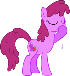 Size: 5552x6048 | Tagged: safe, artist:liggliluff, character:berry punch, character:berryshine, species:earth pony, species:pony, eyes closed, female, simple background, solo, transparent background, vector