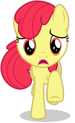 Size: 3000x4920 | Tagged: safe, artist:caliazian, edit, editor:slayerbvc, character:apple bloom, species:earth pony, species:pony, episode:one bad apple, g4, my little pony: friendship is magic, accessory-less edit, female, filly, galloping, missing accessory, open mouth, running, simple background, solo, transparent background, vector, vector edit