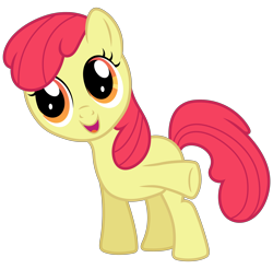 Size: 5600x5514 | Tagged: safe, artist:reginault, edit, editor:slayerbvc, character:apple bloom, species:earth pony, species:pony, .svg available, accessory-less edit, female, filly, missing accessory, simple background, solo, transparent background, vector, vector edit