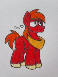 Size: 1932x2576 | Tagged: safe, artist:drheartdoodles, character:big mcintosh, species:pony, colored, male, missing cutie mark, solo, stallion, traditional art, unshorn fetlocks