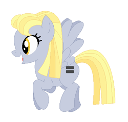 Size: 421x402 | Tagged: safe, artist:hippykat13, base used, character:derpy hooves, species:pegasus, species:pony, episode:the cutie map, g4, my little pony: friendship is magic, alternate hairstyle, equal cutie mark, equalized, equalized mane, female, mare, wings