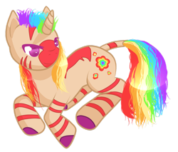Size: 900x767 | Tagged: safe, artist:aisuroma, oc, oc only, species:pony, species:unicorn, mullet, rainbow hair