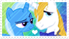 Size: 99x56 | Tagged: safe, artist:cascayd, character:prince blueblood, character:trixie, species:pony, species:unicorn, ship:bluetrix, deviantart stamp, female, male, shipping, stamp, straight