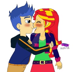 Size: 921x867 | Tagged: safe, artist:resotii, character:flash sentry, character:sunset shimmer, ship:flashimmer, my little pony:equestria girls, female, male, shipping, straight