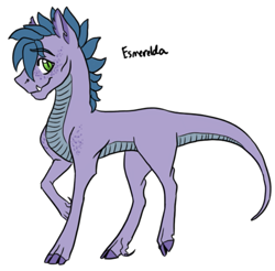 Size: 637x627 | Tagged: safe, artist:phobicalbino, oc, oc only, oc:esmerelda, parent:rarity, parent:spike, parents:sparity, species:dracony, species:pony, dewclaw, female, hybrid, interspecies offspring, mare, next generation, offspring, simple background, solo, white background
