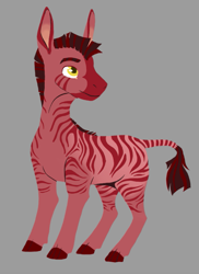 Size: 499x686 | Tagged: safe, artist:phobicalbino, oc, oc only, oc:mallac et inferni, species:pony, species:zebra, gray background, male, simple background, stallion, zebra oc