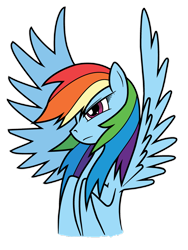 Size: 2121x2828 | Tagged: safe, artist:mach-volt, character:rainbow dash, species:pegasus, species:pony, female, mare, simple background, spread wings, transparent background, wings