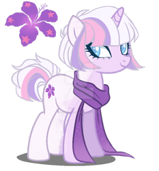 Size: 600x643 | Tagged: safe, artist:gihhbloonde, base used, oc, parent:double diamond, parent:twilight sparkle, parents:diamondlight, species:pony, species:unicorn, clothing, deviantart watermark, female, mare, obtrusive watermark, offspring, scarf, simple background, solo, transparent background, watermark
