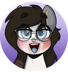 Size: 836x880 | Tagged: safe, artist:catnipmonster, artist:cottonsweets, oc, oc:mama chubs, species:earth pony, species:pony, female, glasses, icon, mare, solo