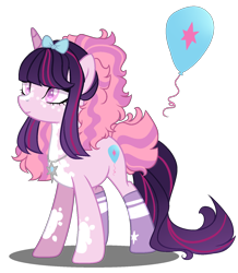 Size: 1400x1604 | Tagged: safe, artist:gihhbloonde, base used, oc, parent:pinkie pie, parent:twilight sparkle, parents:twinkie, species:earth pony, species:pony, species:unicorn, female, magical lesbian spawn, mare, offspring, simple background, solo, transparent background