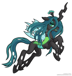 Size: 810x850 | Tagged: safe, artist:hippykat13, artist:lindsay cibos, edit, editor:hippykat13, character:queen chrysalis, species:changeling, species:pony, changeling queen, color edit, colored, female, lidded eyes, looking at you, mare, open mouth, simple background, smiling, solo, transparent background