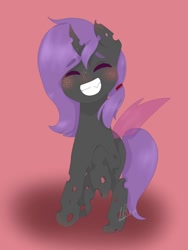 Size: 768x1024 | Tagged: safe, artist:cottonsweets, oc, oc only, oc:erix, species:changeling, cute, purple changeling, unusually cute classic changeling