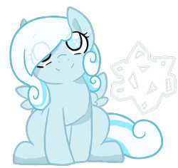 Size: 1359x1285 | Tagged: safe, artist:cloureed, oc, oc only, oc:snowdrop, species:pegasus, species:pony, cute, eye clipping through hair, female, ocbetes, simple background, sitting, smiling, solo, transparent background