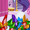 Size: 100x100 | Tagged: safe, artist:foxbeast, character:rarity, species:pony, species:unicorn, animated, ass up, butt, butt shake, carousel boutique, cute, female, gem, gif, gif for breezies, mare, picture for breezies, raribetes, rearity, solo, wiggle