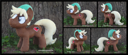 Size: 4005x1754 | Tagged: safe, artist:peruserofpieces, character:quarter hearts, species:earth pony, species:pony, clothing, hat, male, plushie, stallion, standing, the legend of zelda, tree