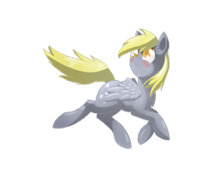 Size: 1600x1200 | Tagged: safe, artist:tomat-in-cup, character:derpy hooves, species:pegasus, species:pony, blushing, colored pupils, female, looking up, mare, simple background, solo, transparent background