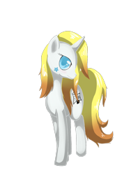Size: 1200x1600 | Tagged: safe, artist:tomat-in-cup, oc, oc only, oc:musica, species:pony, species:unicorn, horn, simple background, solo, tattoo, transparent background, unicorn oc