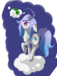 Size: 1200x1600 | Tagged: safe, artist:tomat-in-cup, oc, oc:snowflake, species:pegasus, species:pony, :o, blushing, cthulhu, duo, female, looking at each other, mare, open mouth, pegasus oc, simple background, transparent background, wings