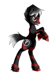 Size: 1200x1600 | Tagged: safe, artist:tomat-in-cup, oc, oc only, species:earth pony, species:pony, earth pony oc, male, rearing, red and black oc, simple background, solo, stallion, transparent background, unshorn fetlocks