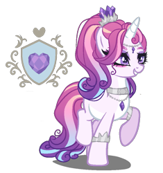 Size: 800x850 | Tagged: safe, artist:gihhbloonde, oc, oc only, parent:princess cadance, parent:shining armor, parents:shiningcadance, species:pony, species:unicorn, female, mare, offspring, simple background, solo, transparent background