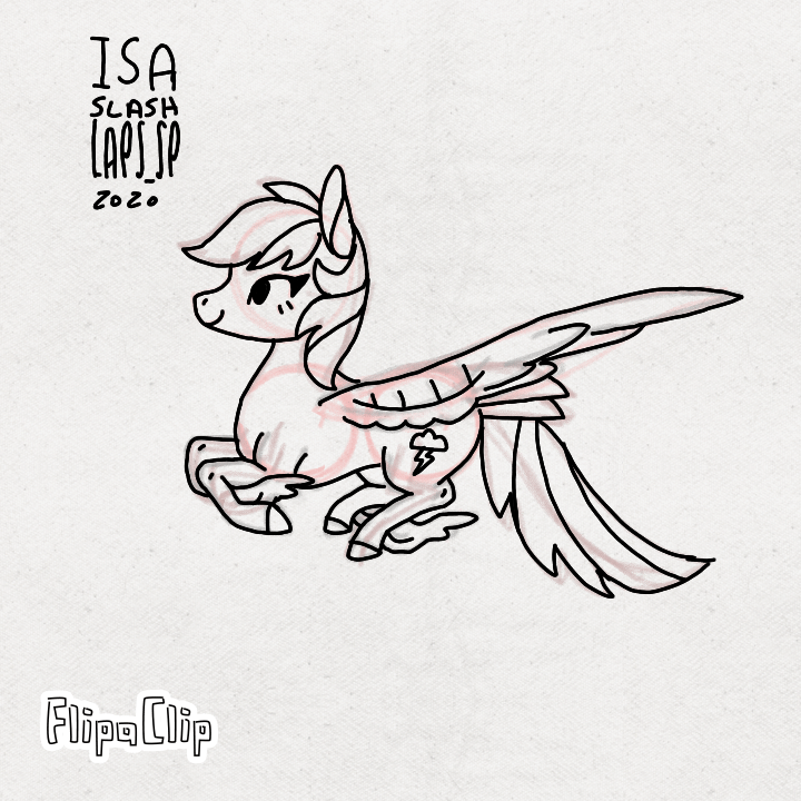 Size: 720x720 | Tagged: safe, artist:laps-sp, character:rainbow dash, species:pegasus, species:pony, animated, big wings, cute, dashabetes, feathered fetlocks, female, flapping, flipaclip, flying, frame by frame, gif, lineart, monochrome, simple background, sketch, smiling, solo, tail feathers, unshorn fetlocks, white background, winged hooves, wings