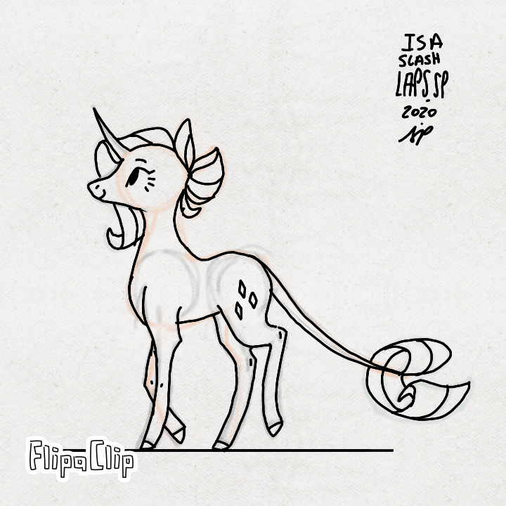 Size: 720x720 | Tagged: safe, artist:laps-sp, character:rarity, species:classical unicorn, species:pony, species:unicorn, animated, cloven hooves, curved horn, cute, female, flipaclip, frame by frame, gif, horn, leonine tail, mare, monochrome, raribetes, sketch, smiling, solo, unshorn fetlocks, walk cycle, walking