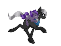 Size: 4000x3000 | Tagged: safe, artist:tomat-in-cup, oc, oc only, species:earth pony, species:pony, species:unicorn, clothing, duo, earth pony oc, horn, ponies riding ponies, riding, scarf, simple background, smiling, transparent background, unicorn oc, unshorn fetlocks