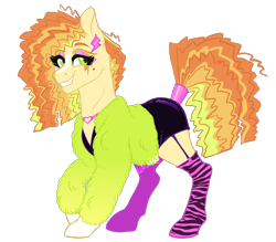 Size: 1499x1316 | Tagged: safe, artist:whalepornoz, oc, oc only, oc:sunny stardust, species:earth pony, species:pony, clothing, female, mare, simple background, smiling, solo, transparent background
