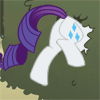 Size: 100x100 | Tagged: safe, artist:foxbeast, character:rarity, species:pony, species:unicorn, episode:the return of harmony, g4, my little pony: friendship is magic, animated, butt, butt only, buttstuck, female, hoofy-kicks, mare, plot, rearity, solo, stuck