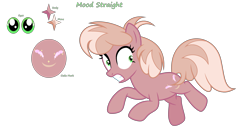 Size: 3757x1975 | Tagged: safe, artist:galaxyswirlsyt, oc, oc:mood straight, species:earth pony, species:pony, g4, female, mare, reference sheet, simple background, solo, transparent background