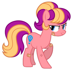 Size: 1232x1218 | Tagged: safe, artist:strawberry-spritz, character:sundance, species:pony, g2, bandaid, female, g2 to g4, generation leap, simple background, solo, transparent background