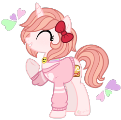 Size: 1800x1776 | Tagged: safe, artist:strawberry-spritz, oc, oc:sunny side-up, species:pony, species:unicorn, g4, clothing, female, mare, shirt, simple background, solo, transparent background