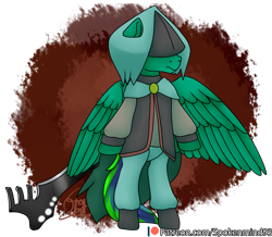 Size: 1024x893 | Tagged: safe, artist:spokenmind93, oc, oc only, oc:gale twister, species:pegasus, species:pony, g4, bipedal, dust: an elysian tail, simple background, solo, sword, transparent background, weapon