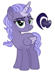 Size: 400x527 | Tagged: safe, artist:rose-moonlightowo, species:alicorn, species:pony, g4, female, mare, simple background, solo, transparent background, two toned wings, wings