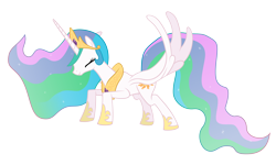 Size: 5000x3000 | Tagged: safe, artist:reginault, character:princess celestia, species:alicorn, species:pony, absurd resolution, eyes closed, female, mare, simple background, solo, spread wings, transparent background, vector, wings