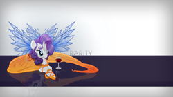 Size: 1920x1080 | Tagged: safe, artist:overmare, artist:sunibee, edit, character:rarity, alternate hairstyle, clothing, crystal, dress, glass, reflection, shoes, vector, wallpaper, wine