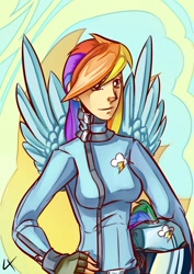 Size: 848x1200 | Tagged: safe, artist:lexx2dot0, character:rainbow dash, female, humanized, solo