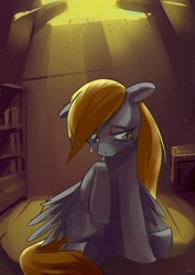 Size: 1240x1753 | Tagged: safe, artist:lexx2dot0, character:derpy hooves, species:pegasus, species:pony, crying, female, mare, sad, solo