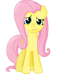 Size: 1280x1564 | Tagged: safe, artist:ajmstudios, character:fluttershy, cute, female, grin, looking at you, simple background, smiling, solo, transparent background