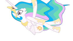 Size: 1366x768 | Tagged: safe, artist:daydreamsyndrom, character:princess celestia, species:alicorn, species:pony, cute, cutelestia, female, mare, sillestia, silly, simple background, solo, transparent background, two best sisters play